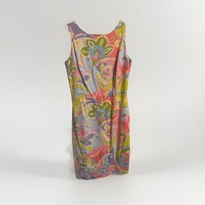 Worthington Vibrant Paisley Floral Midi Dress size 10